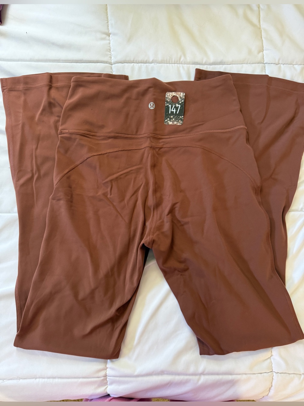 147 lululemon groove super high rise flare ancient copper
